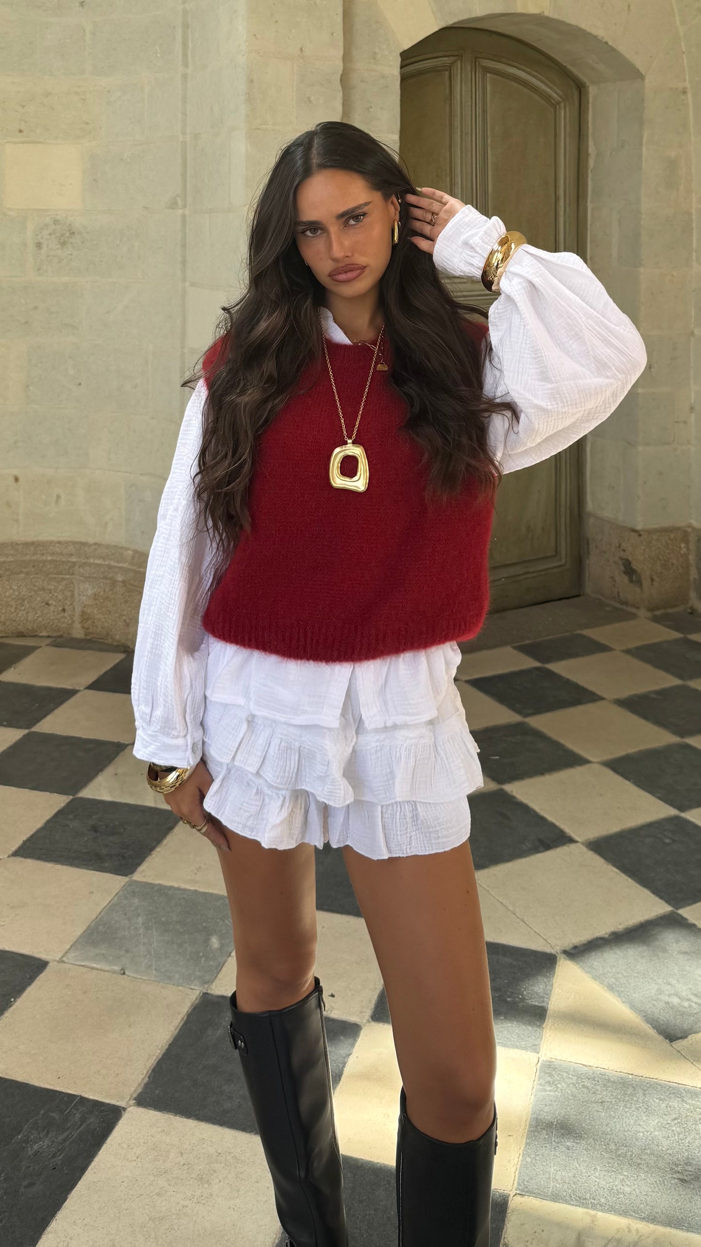 Pull ANGORA Rouge