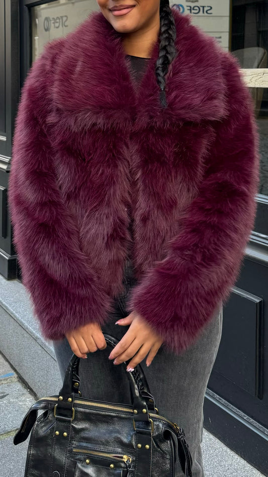 Fourrure KENDALL bordeaux