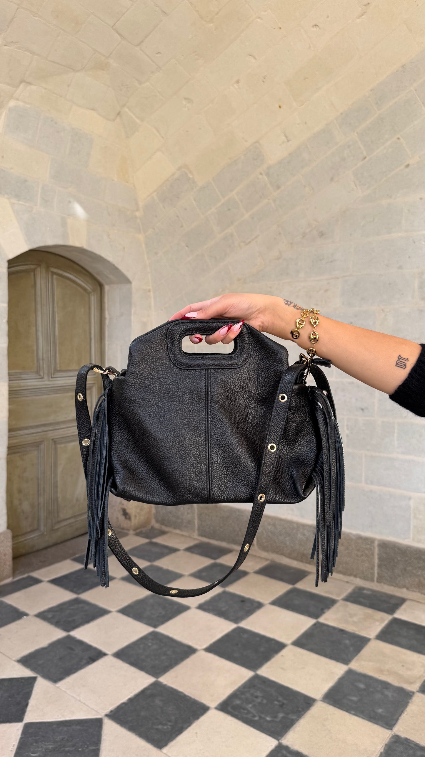 Sac NOOR cuir grainé Noir 🇮🇹