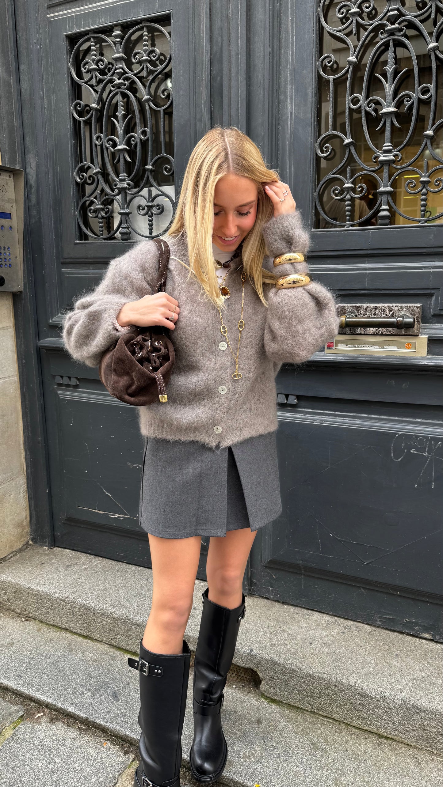 Cardigan AURORE taupe 🇮🇹