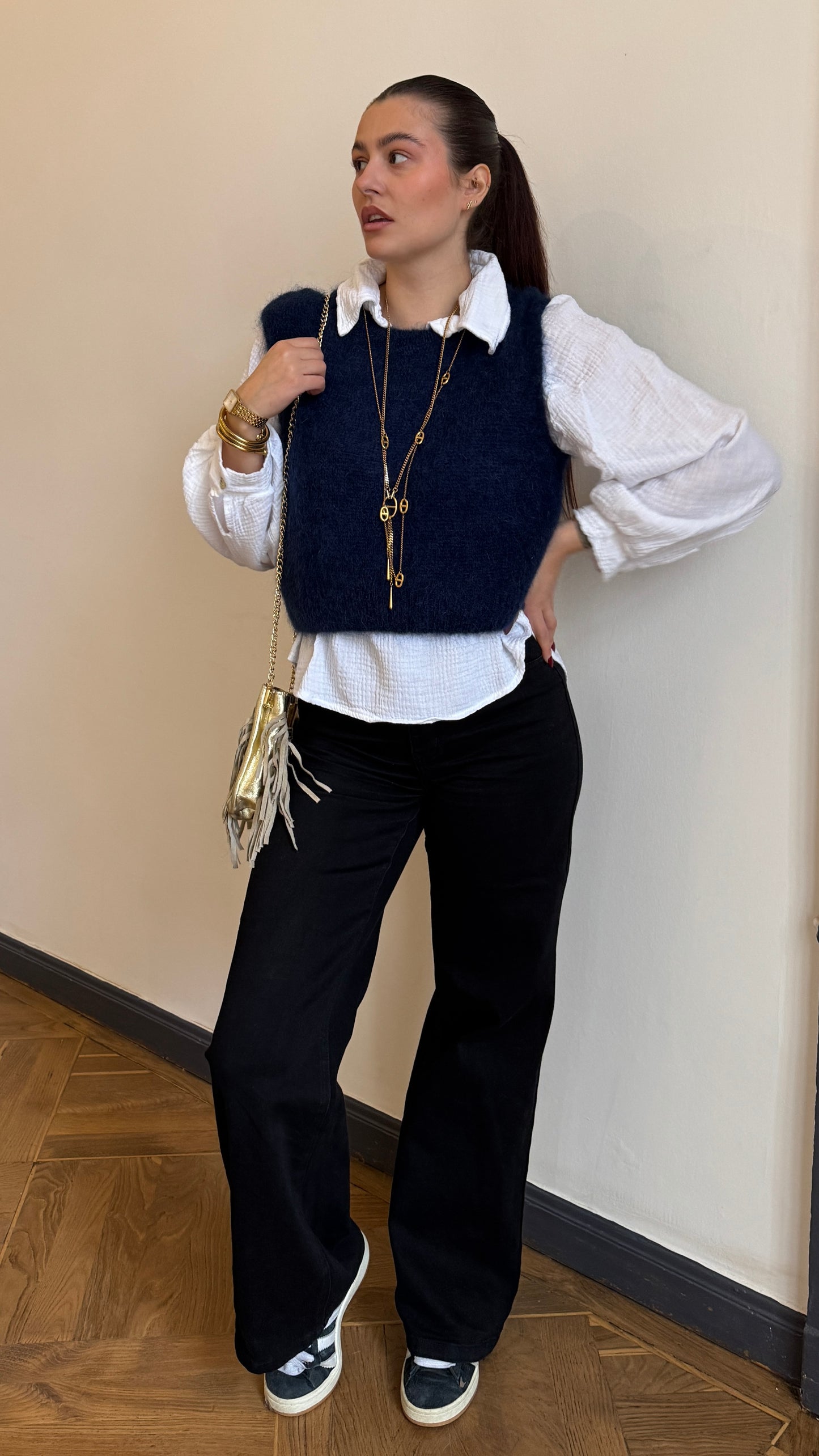 Pull ANGORA Bleu marine 🇮🇹