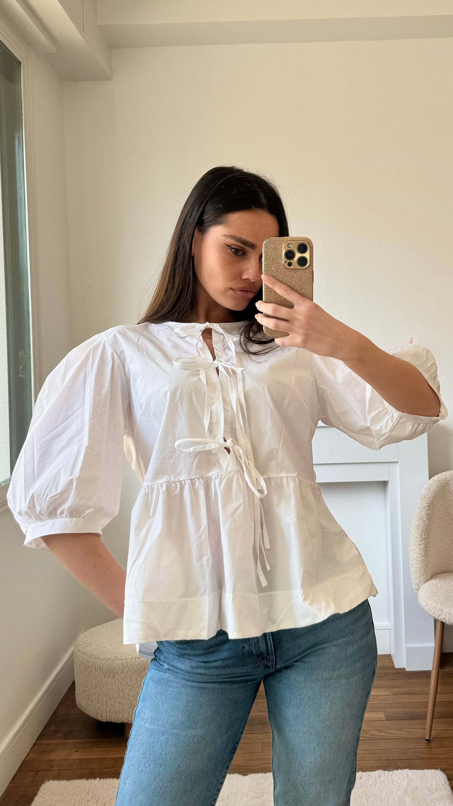 Blouse OLYMPE Blanche 🇮🇹