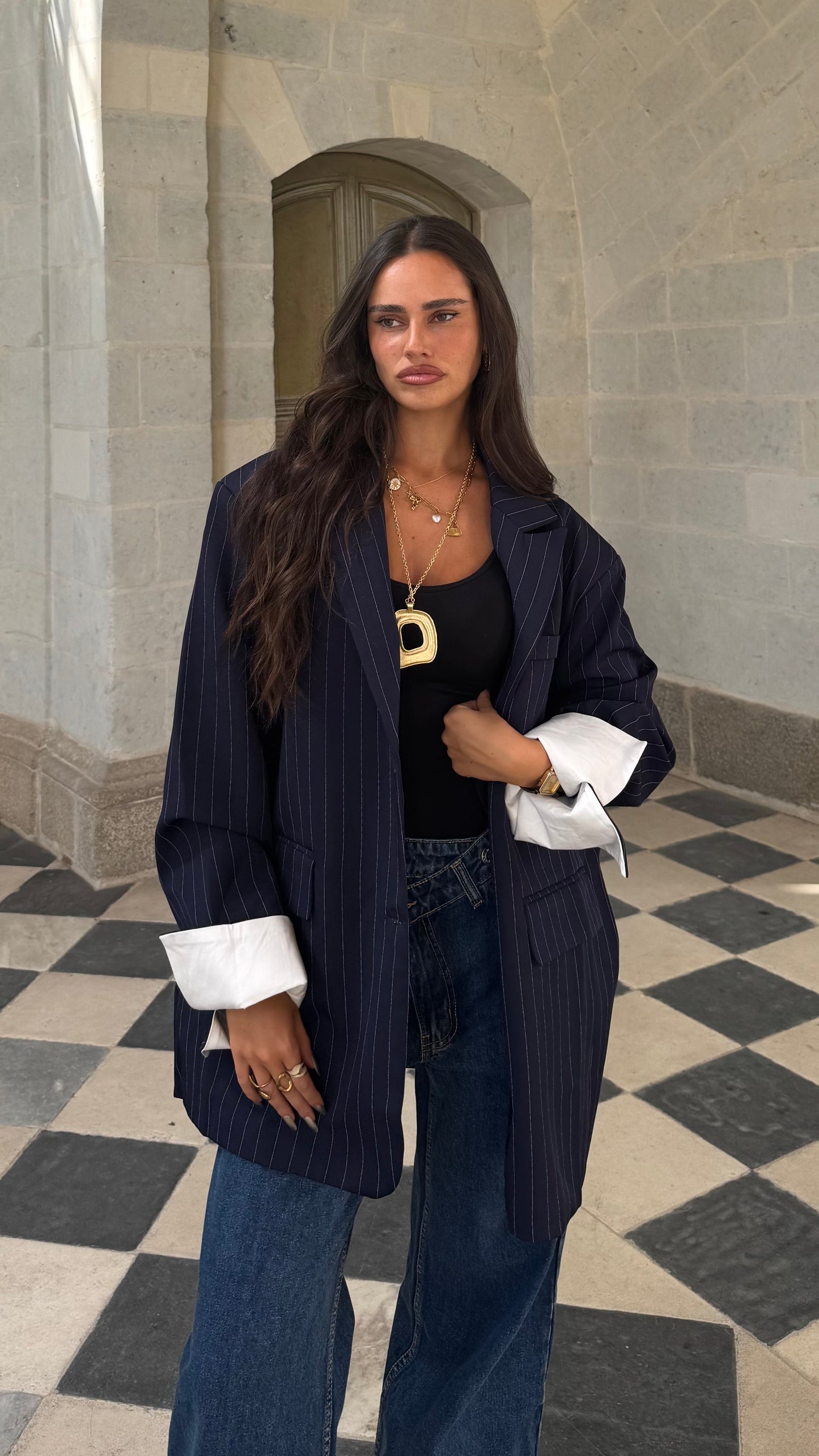 Blazer SELENA Bleu marine