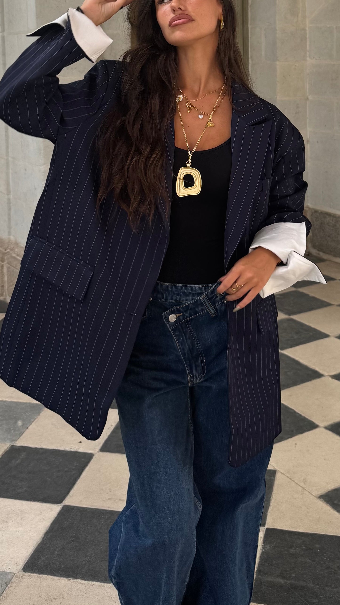 Blazer SELENA Bleu marine