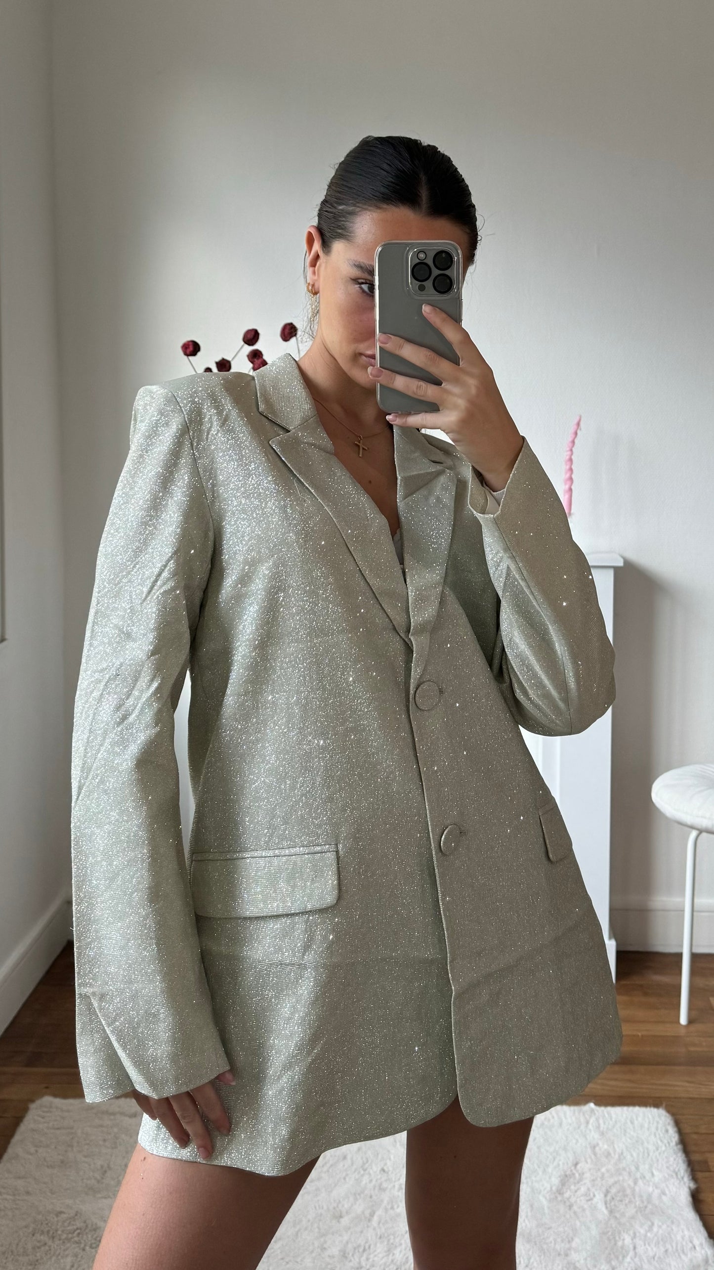 Blazer paillettes beige RIRI