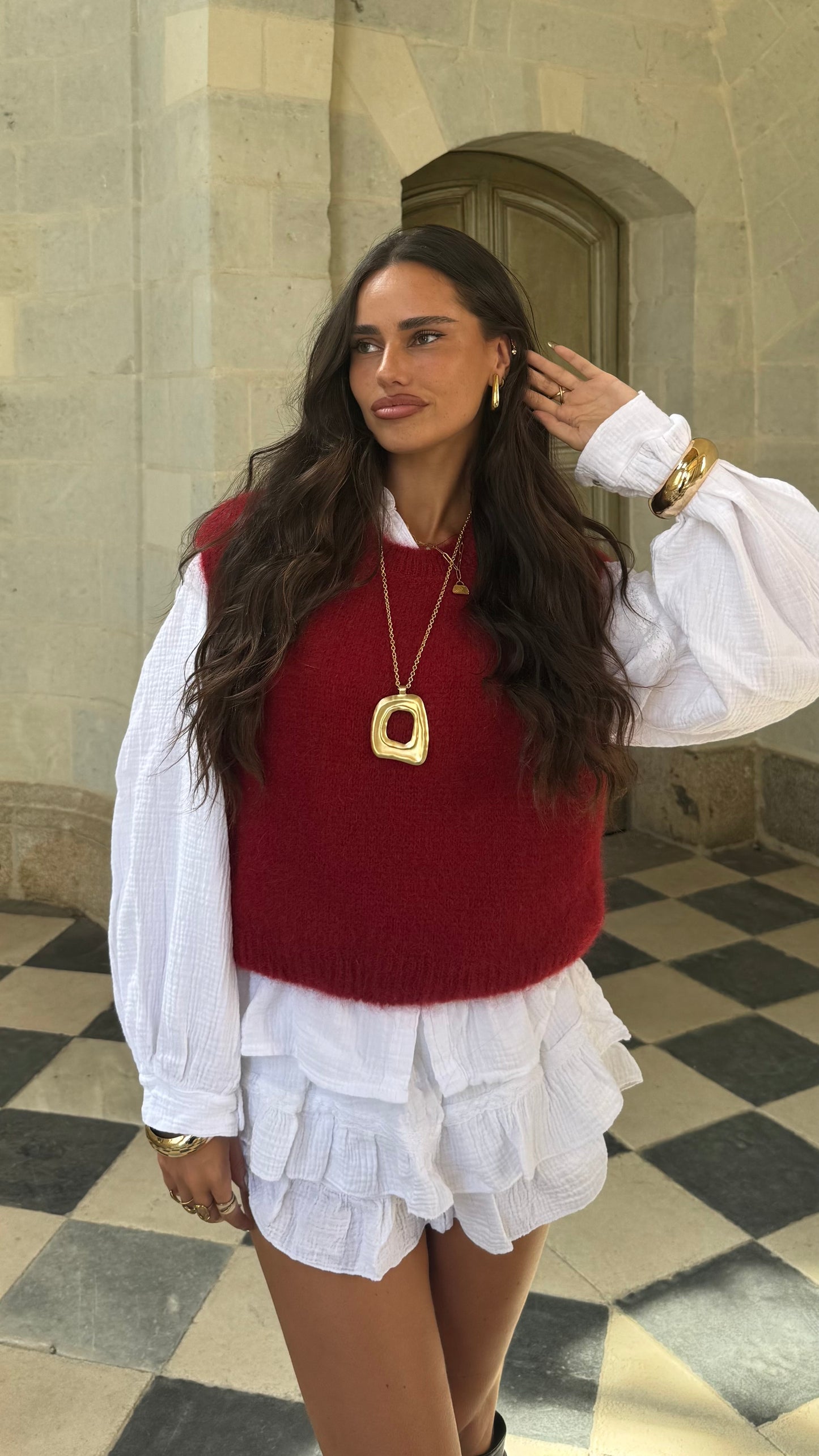 Pull ANGORA Rouge
