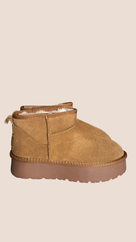 Boots cuir MAHONE Camel