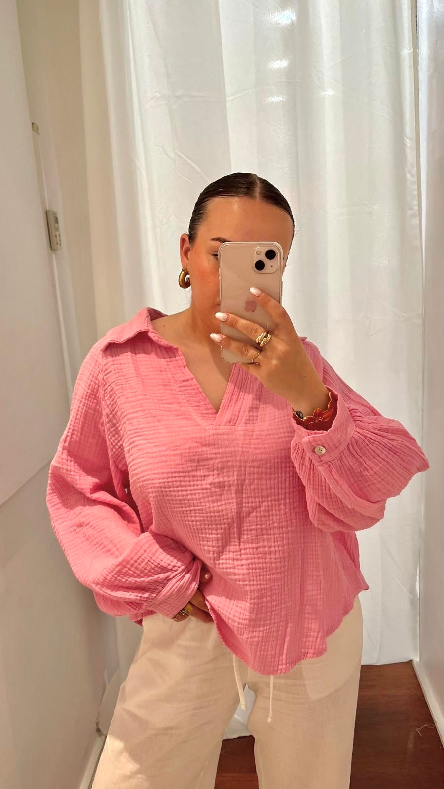 Chemise CREAMY Rose clair (Col V) 🇮🇹
