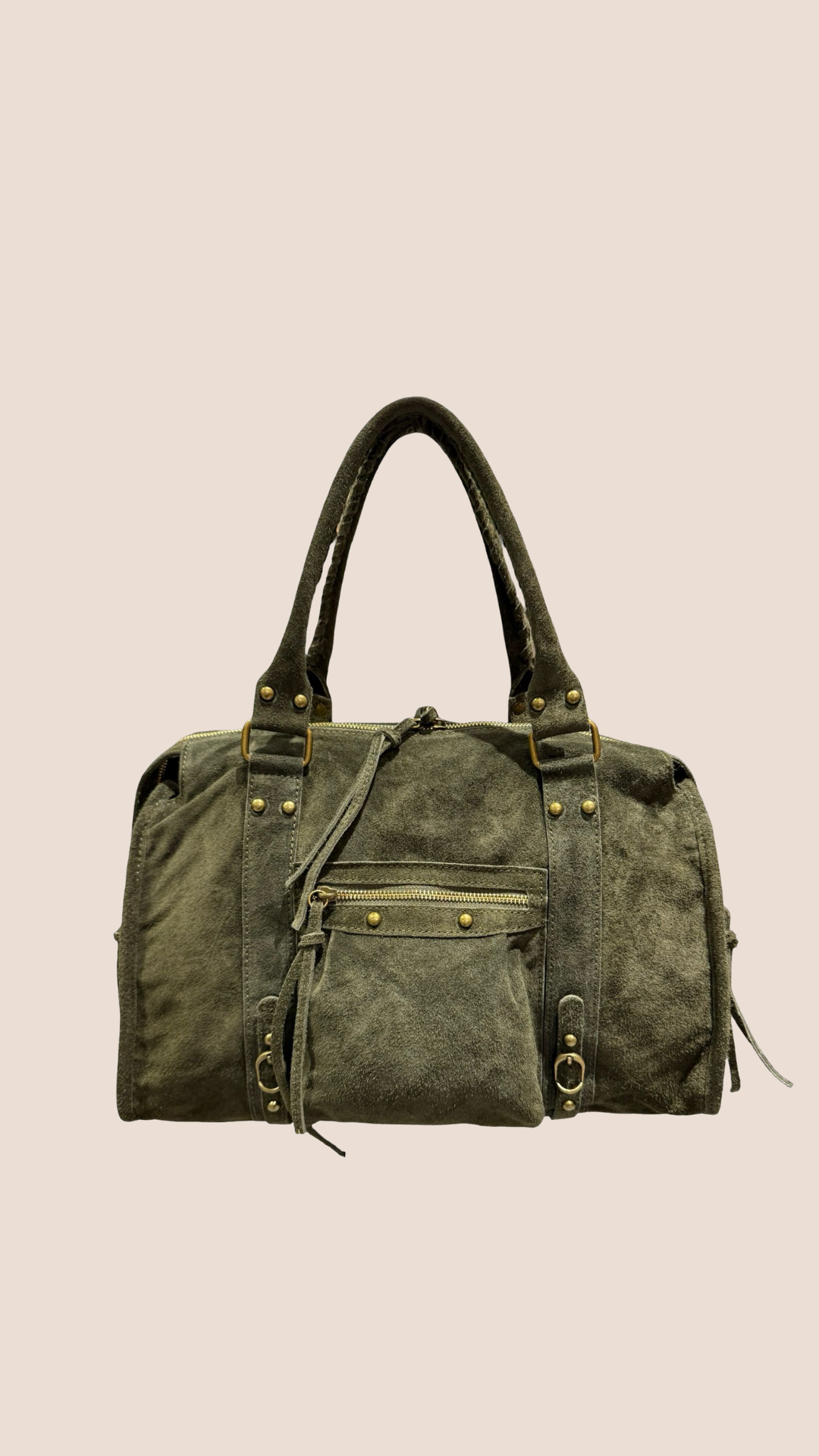 Sac DOLCE Oversize daim Kaki 🇮🇹