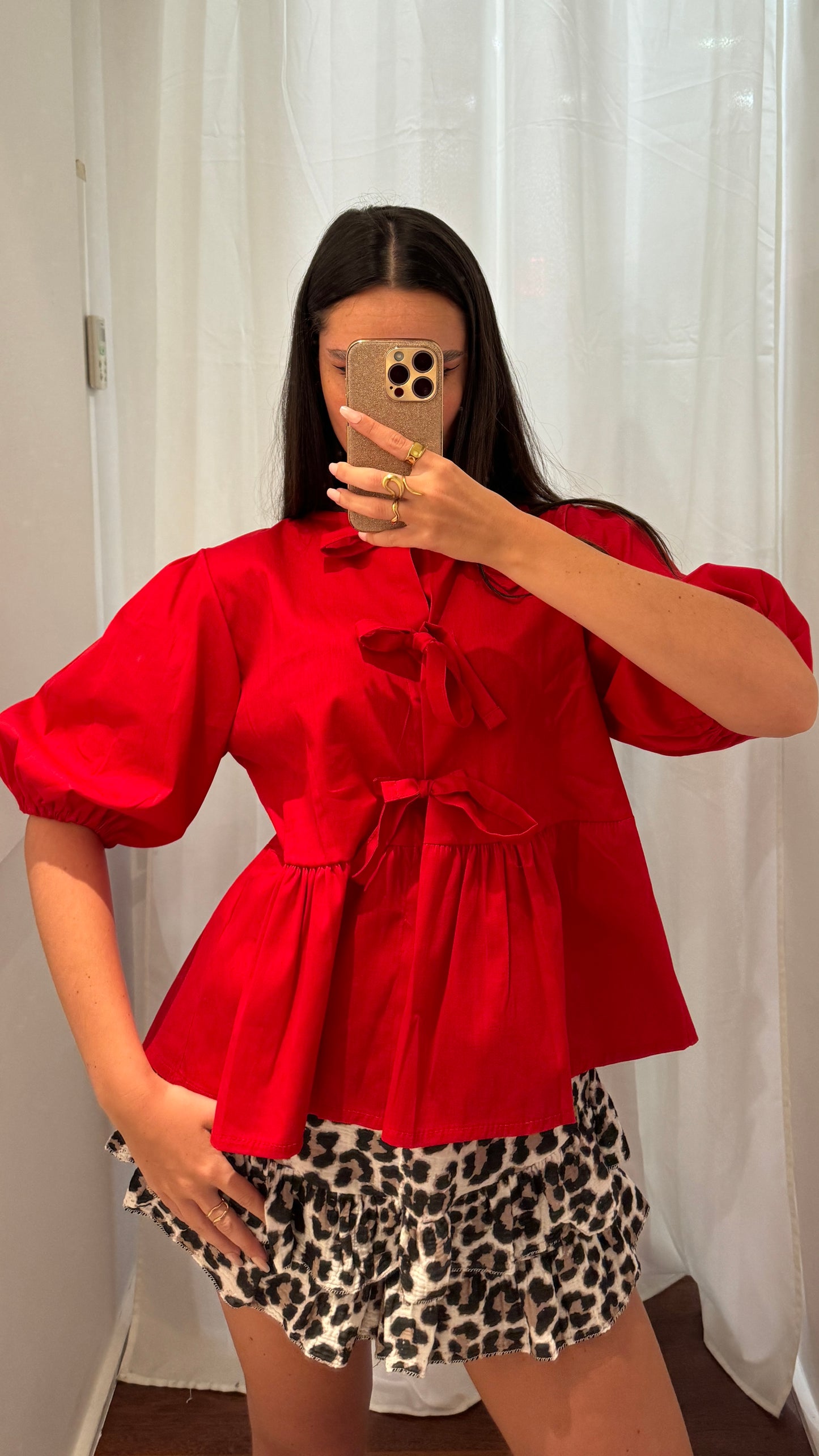 Blouse OLYMPE Rouge 🇮🇹