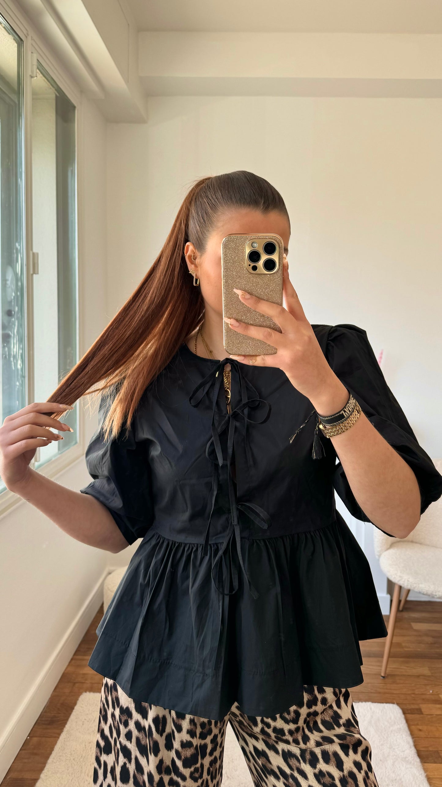 Blouse OLYMPE Noire 🇮🇹