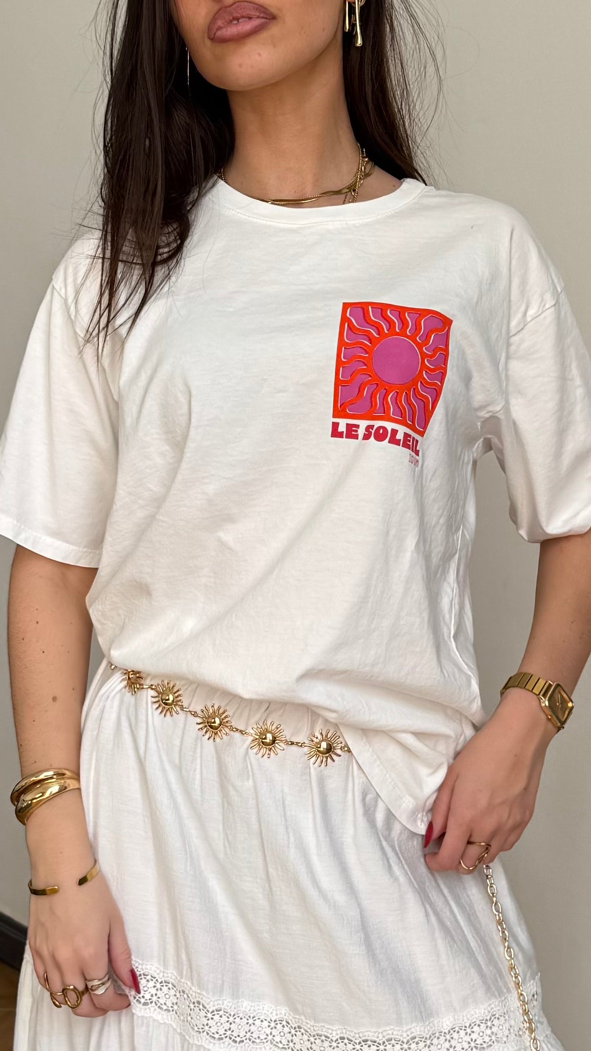 T-shirt SOLEIL blanc 🌞🇮🇹