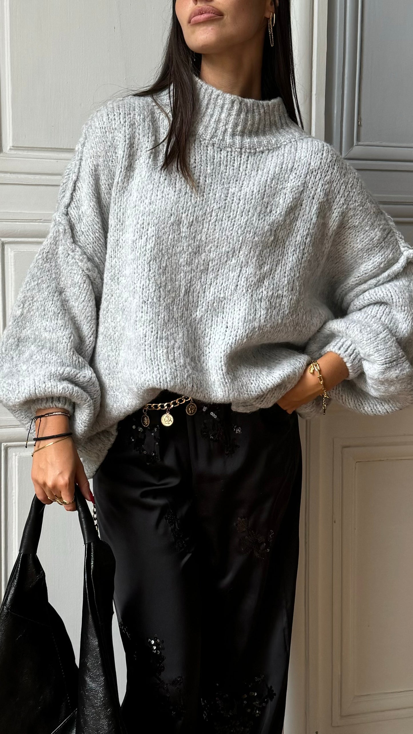 Pull MALMÖ Gris clair 🇮🇹
