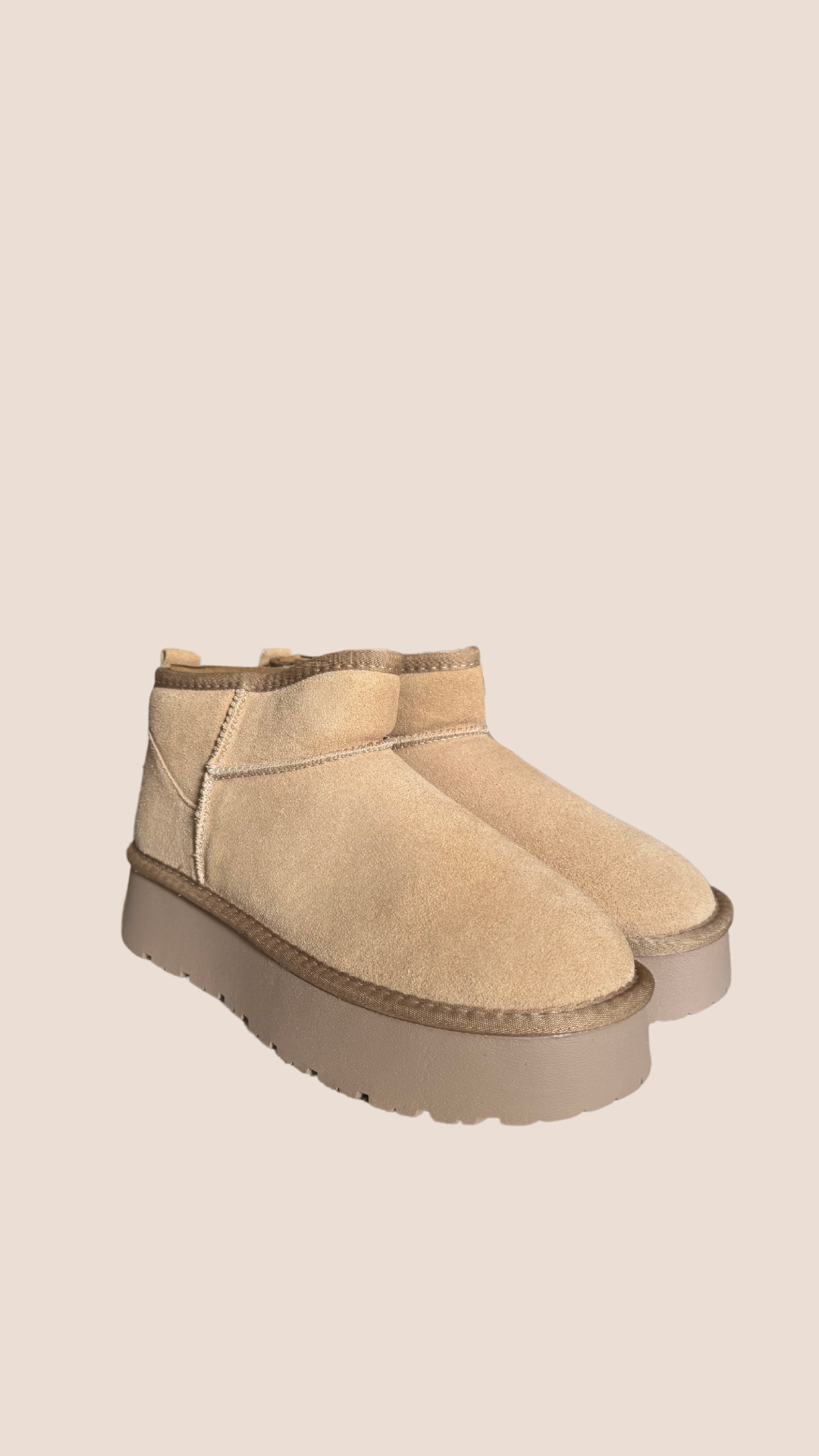 Boots cuir MAHONE Beige