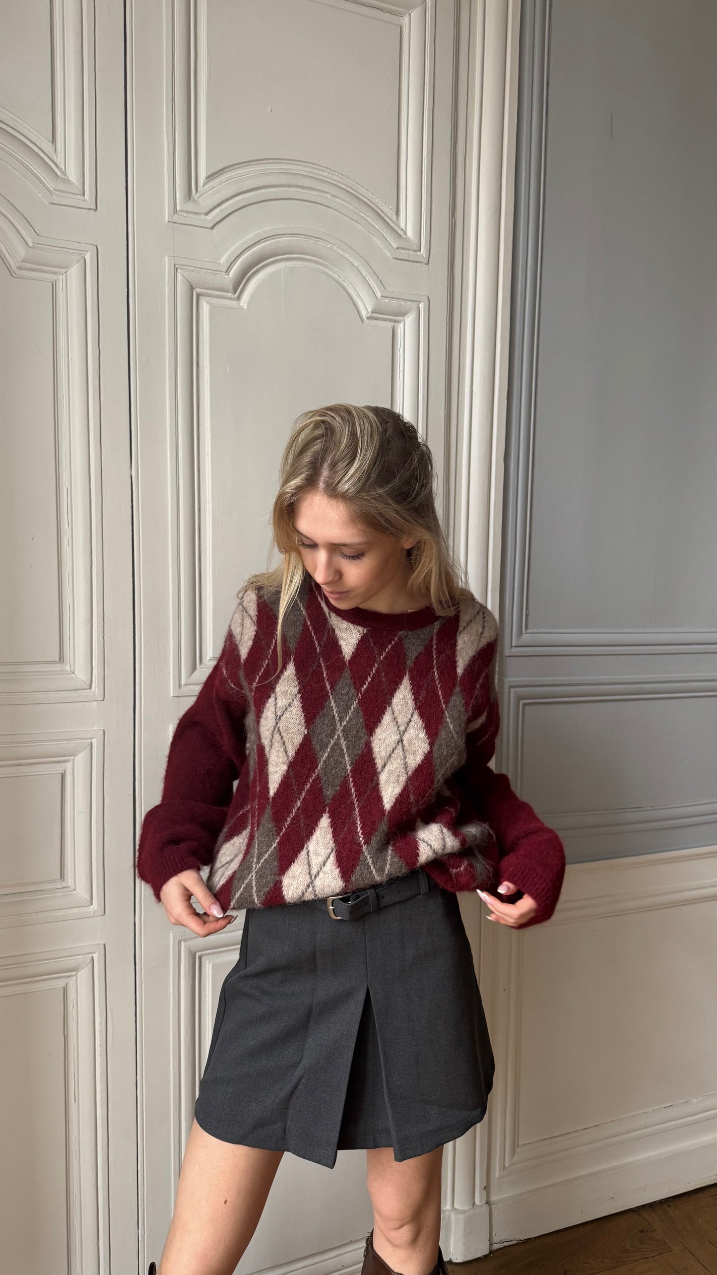 Jupe short HONEY grise