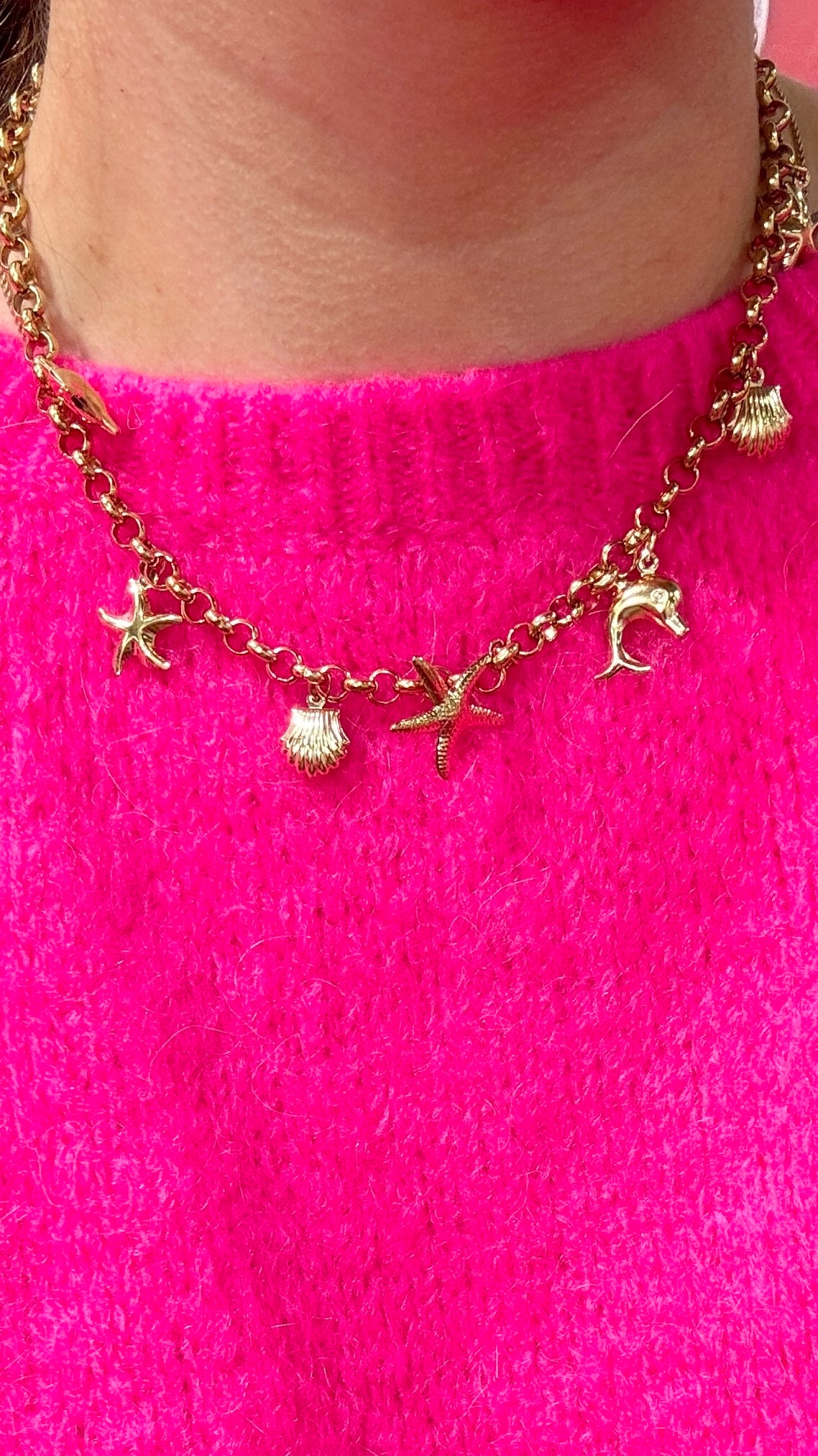 Collier SEA à charms Doré