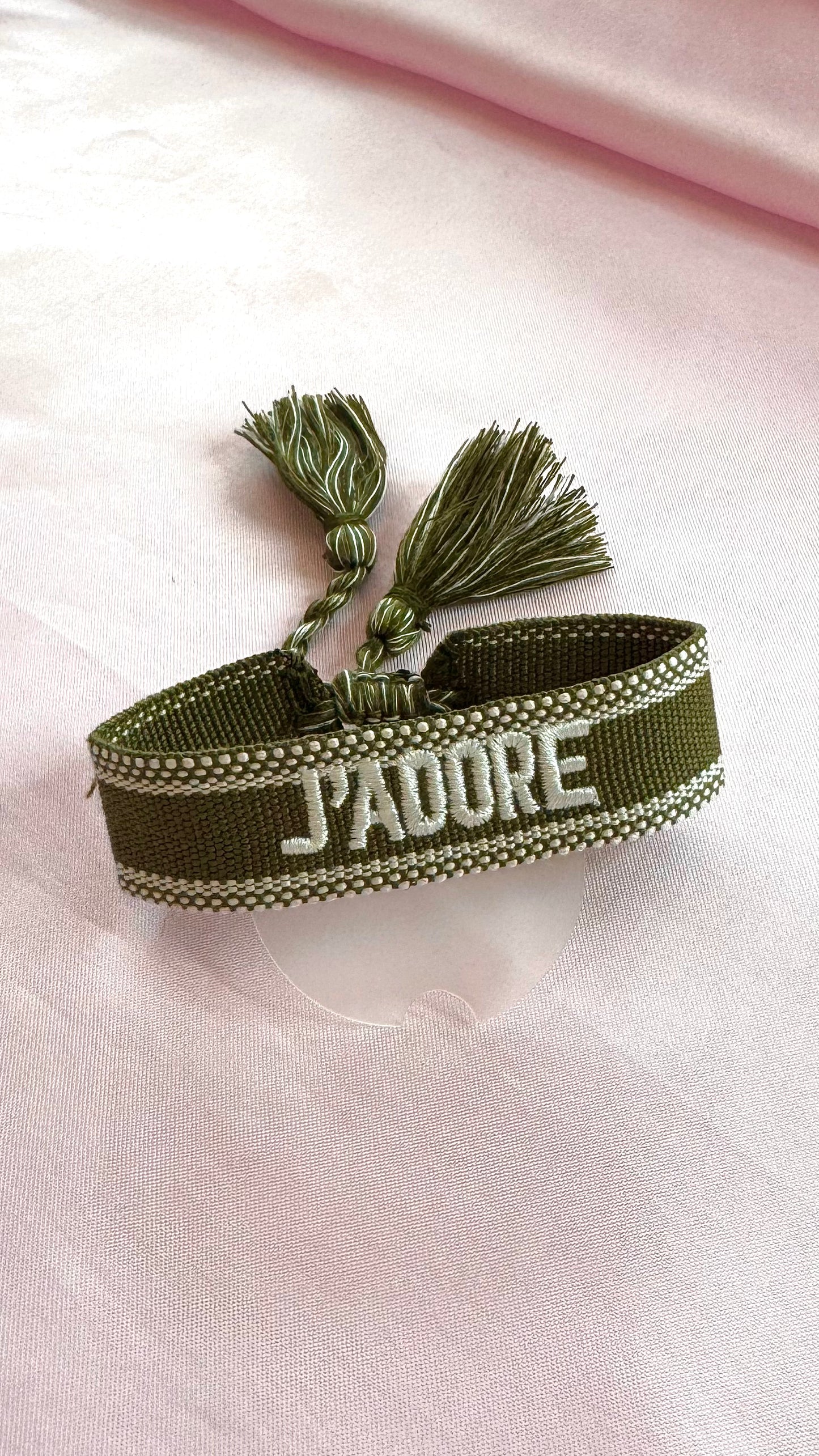 Bracelet J'ADORE kaki