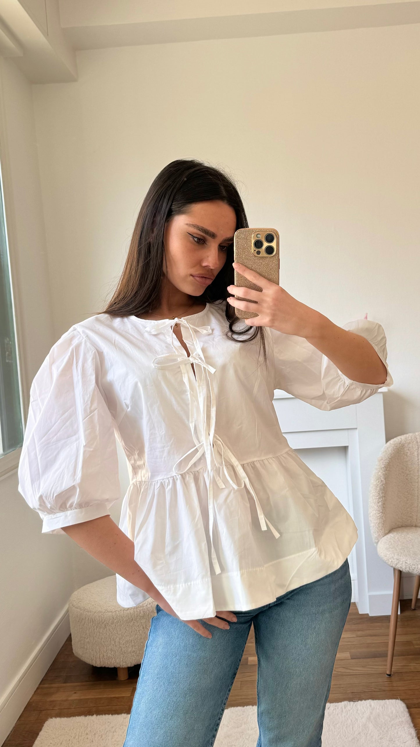 Blouse OLYMPE Blanche 🇮🇹