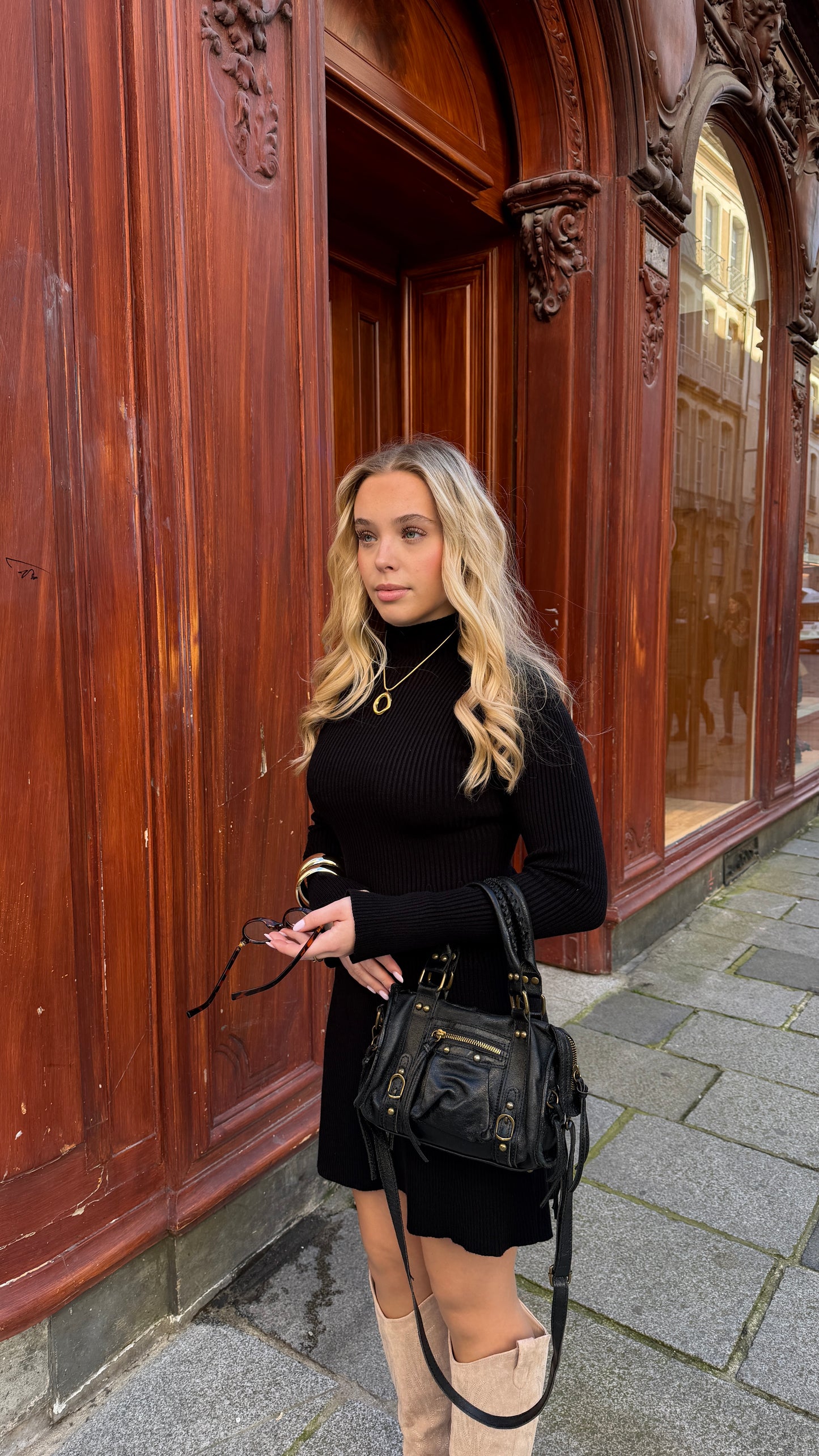 Robe patineuse noire SOÉ