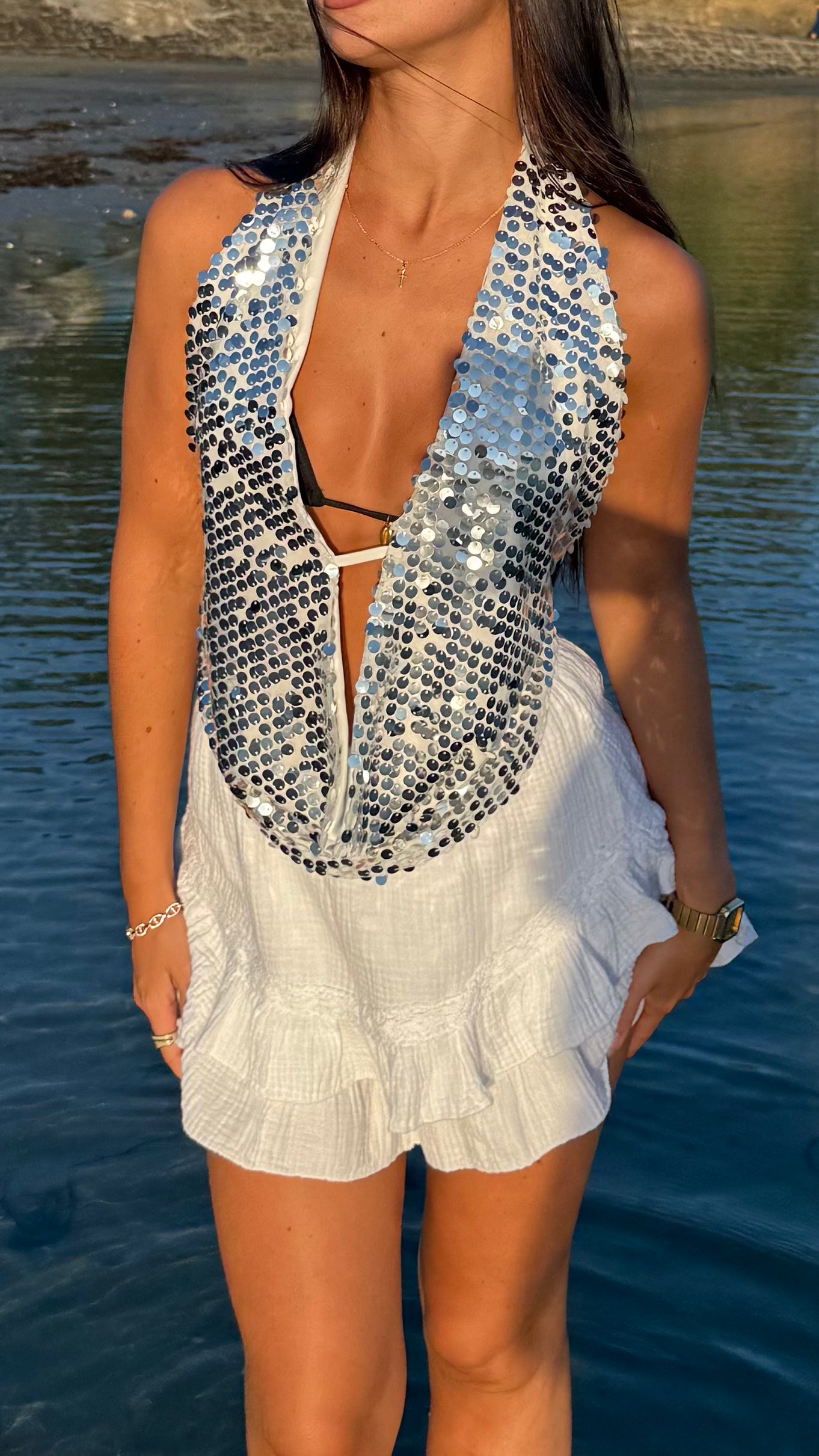 Top GLOWIN Argent