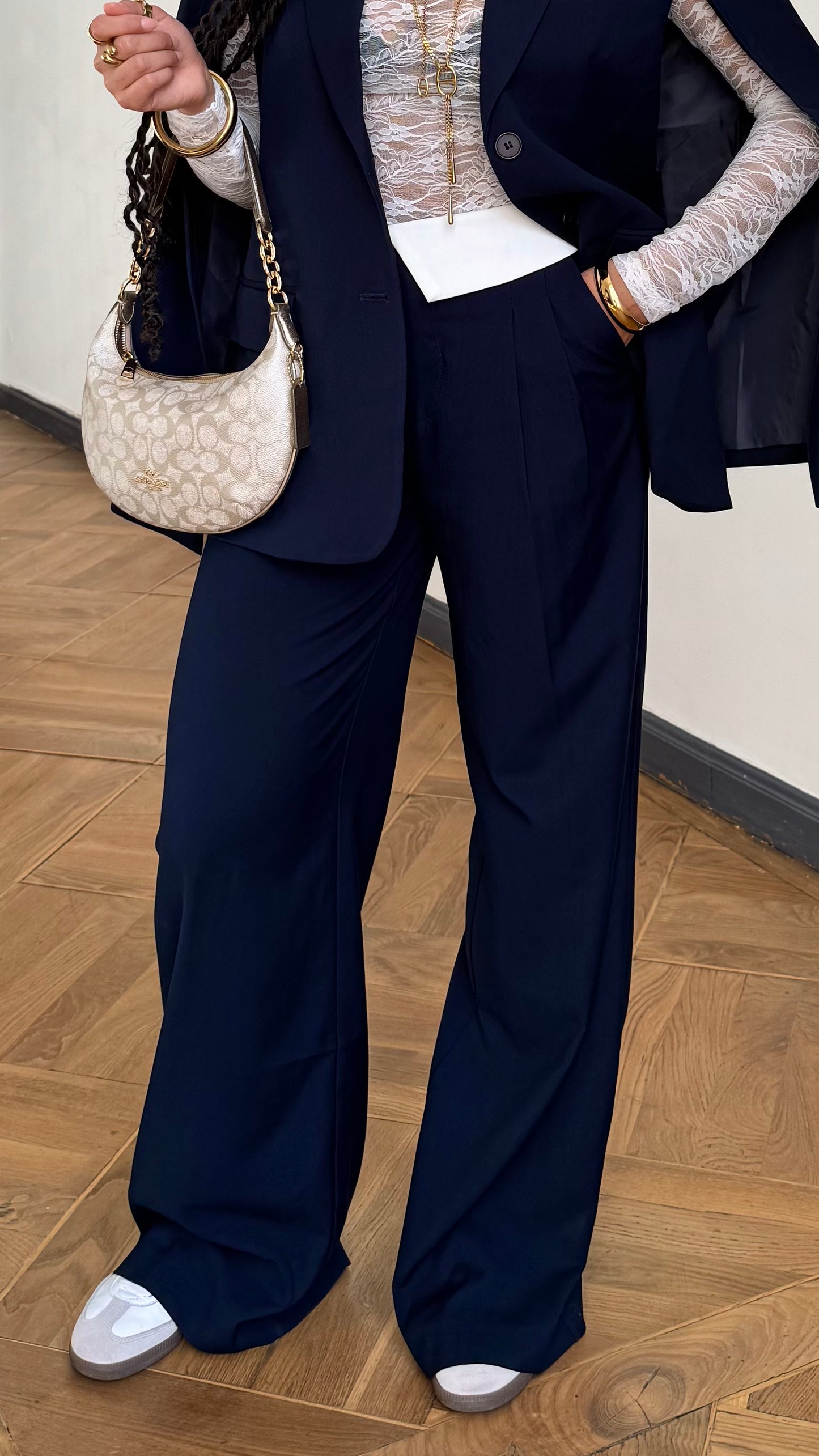 Pantalon tailleur BIRDY Bleu Marine