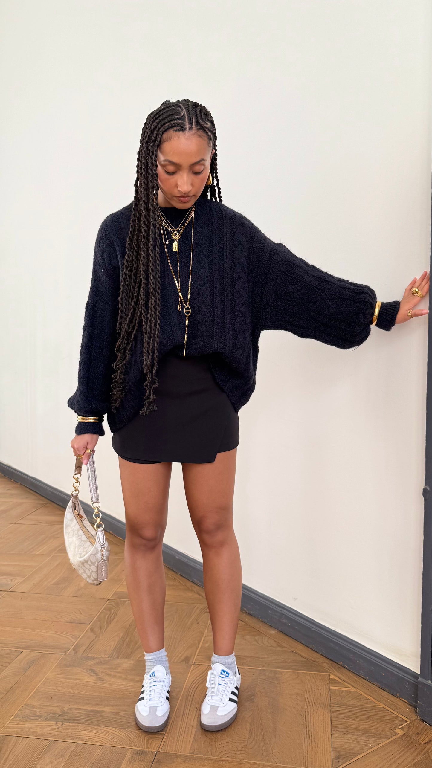 Jupe short APRIL noire