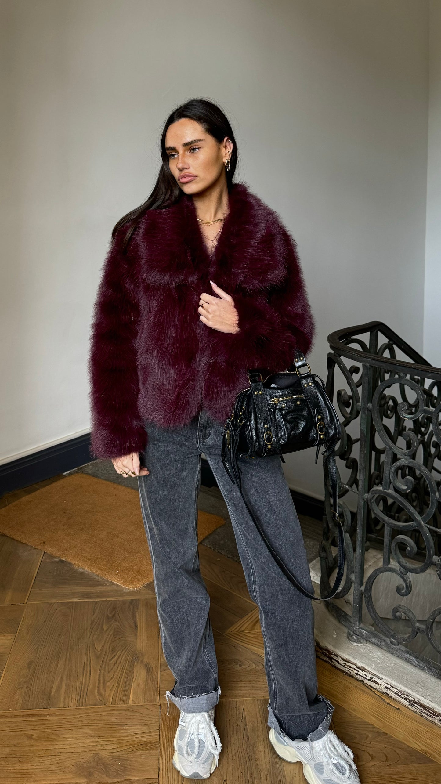 Fourrure KENDALL bordeaux