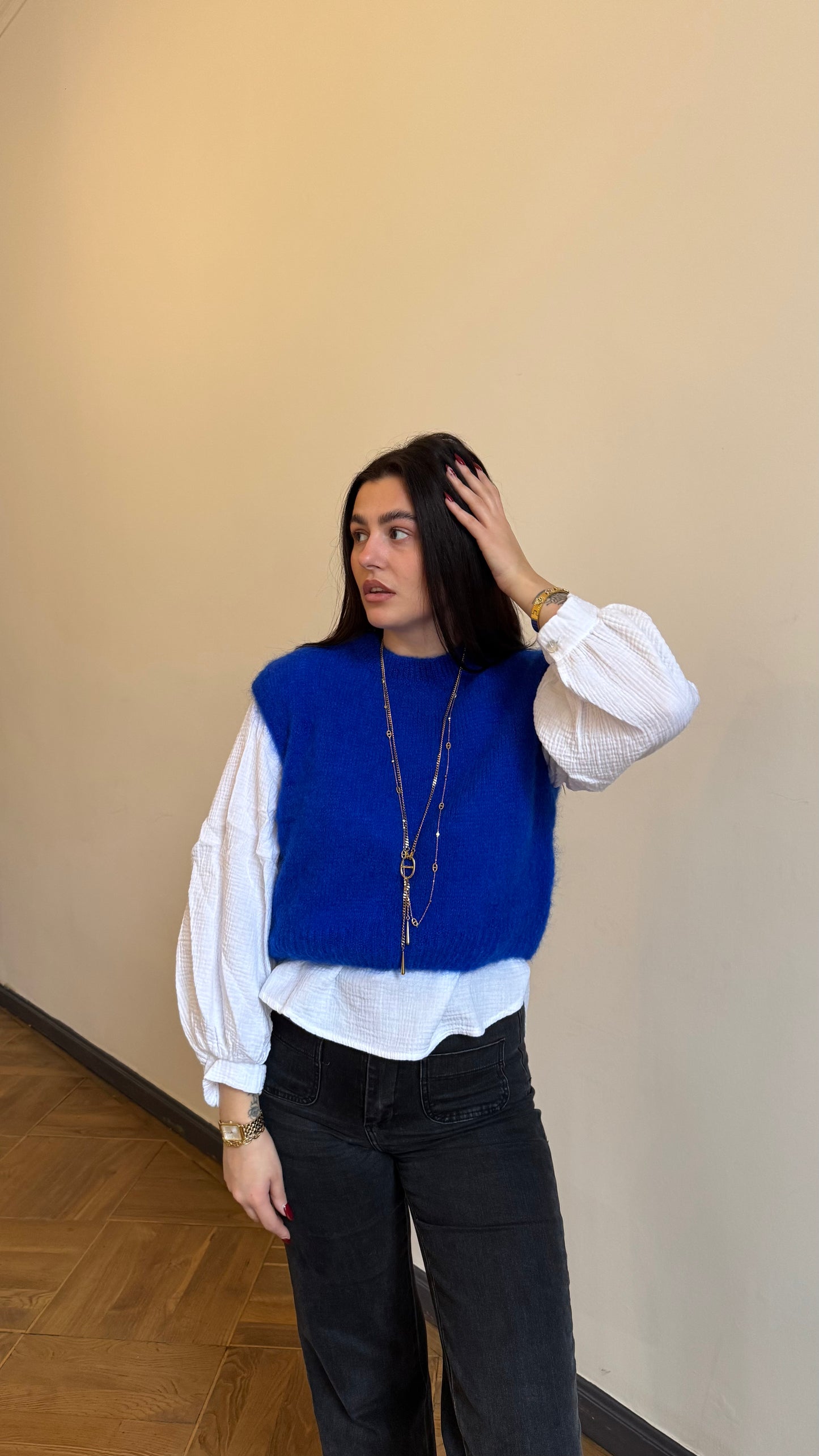 Pull ANGORA Bleu roi 🇮🇹