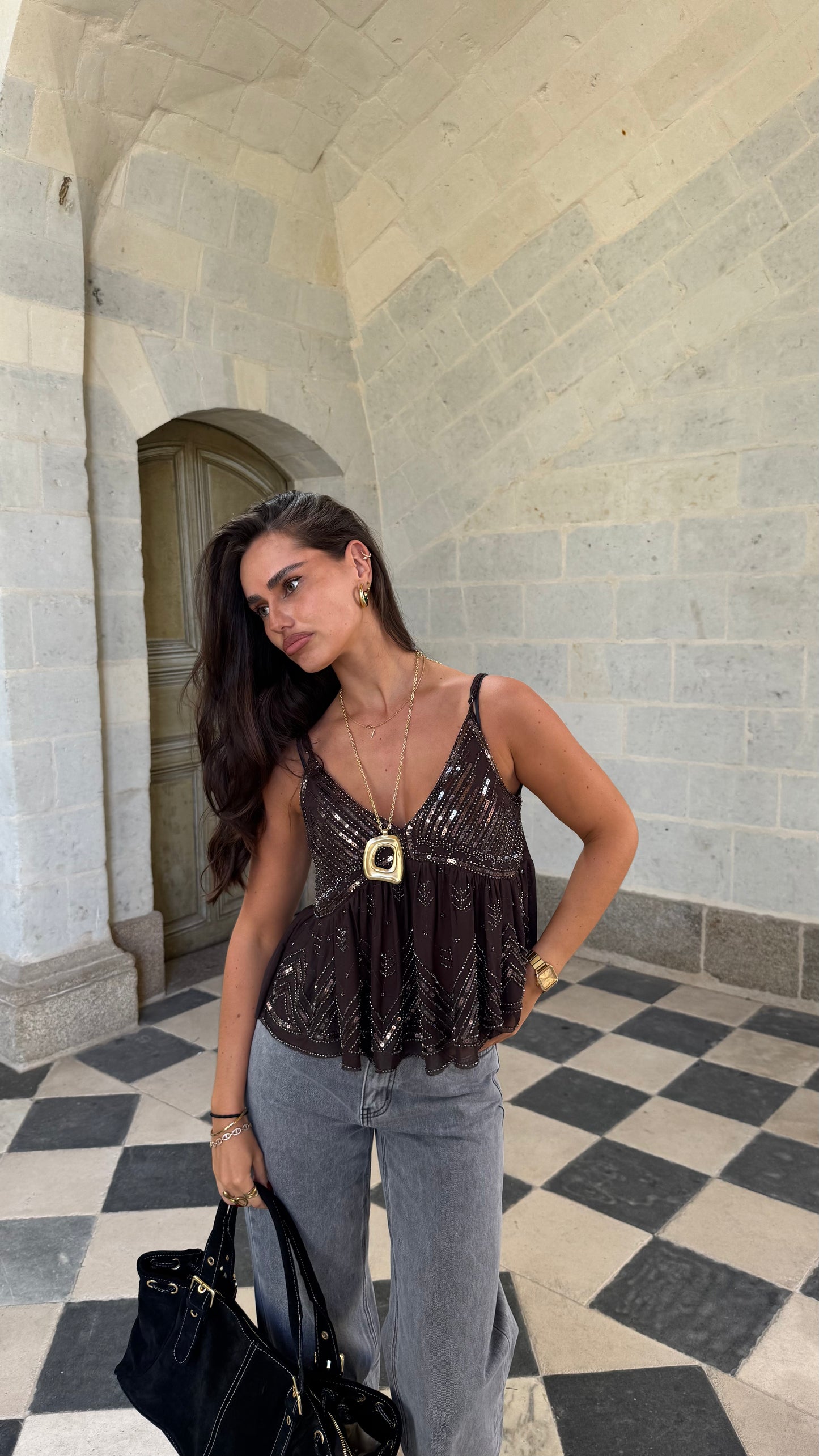Top AMBRE Marron