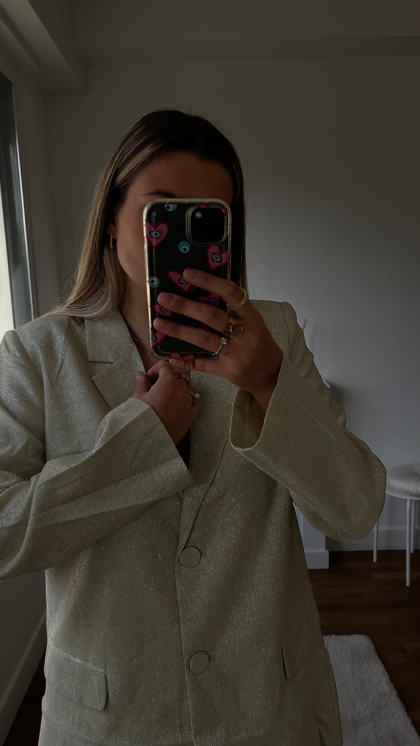 Blazer paillettes beige RIRI