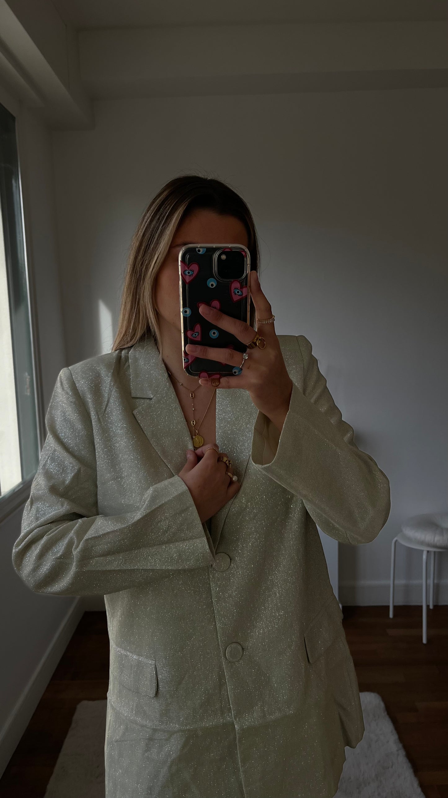 Blazer paillettes beige RIRI