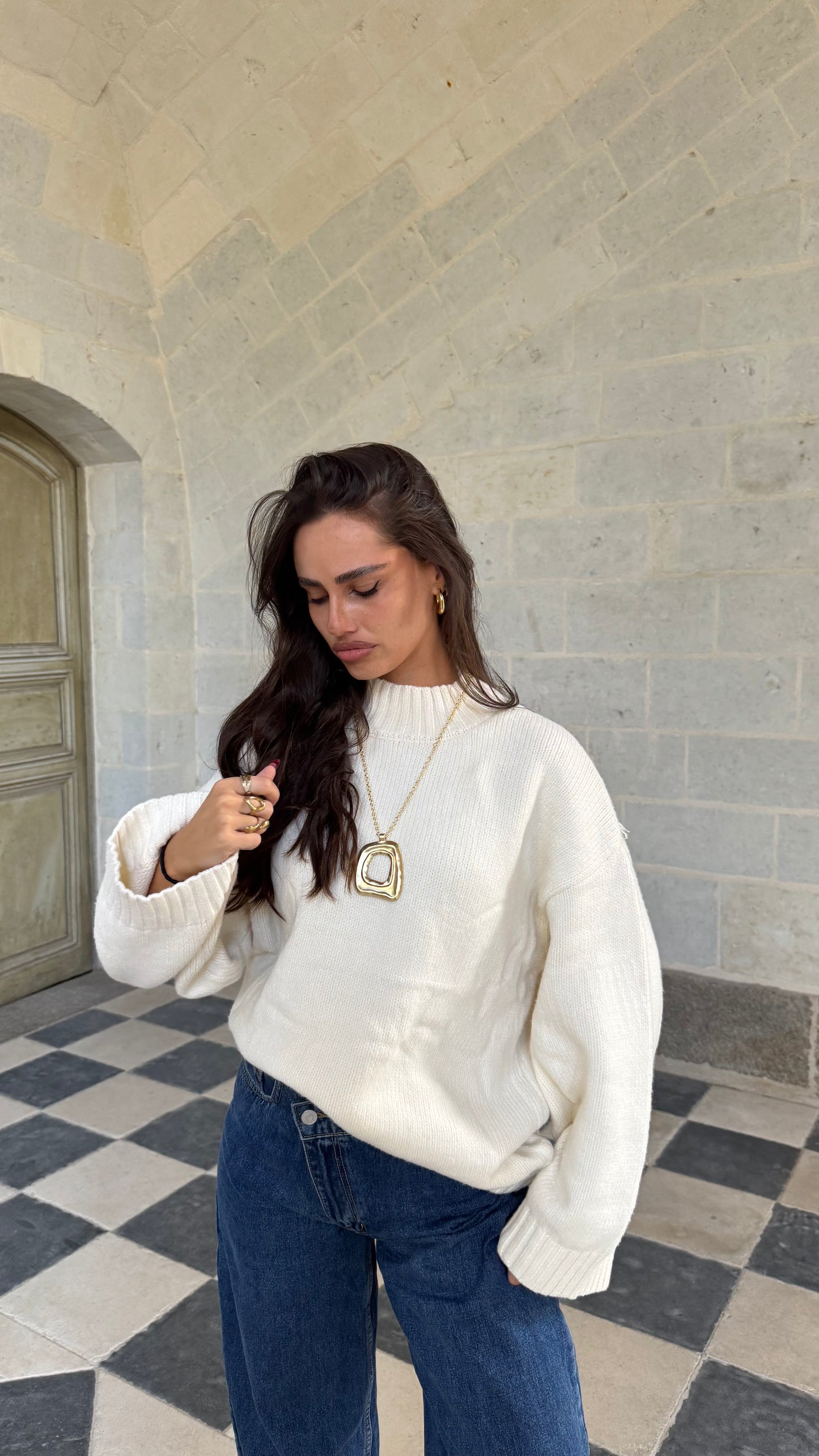 Pull SAGE Blanc