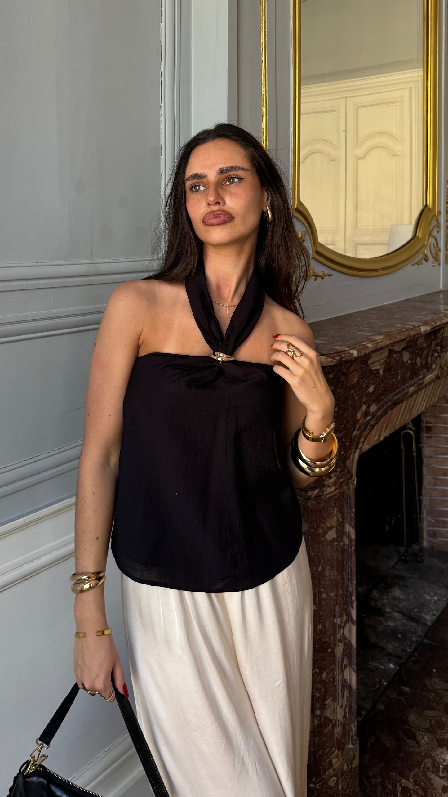 Top BIJOUX Noir