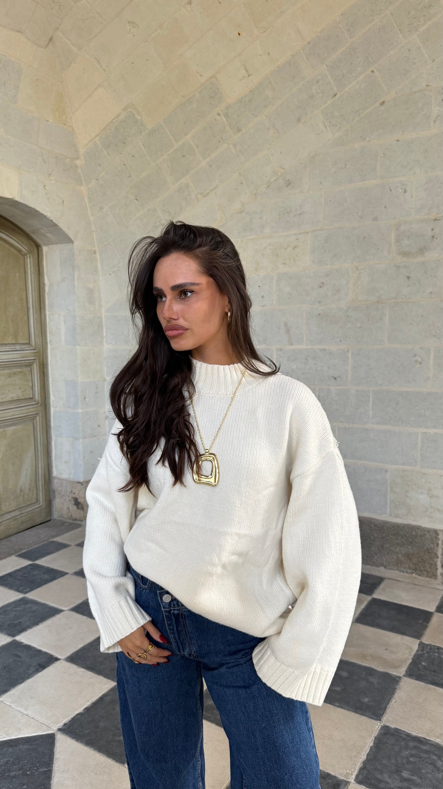 Pull SAGE Blanc