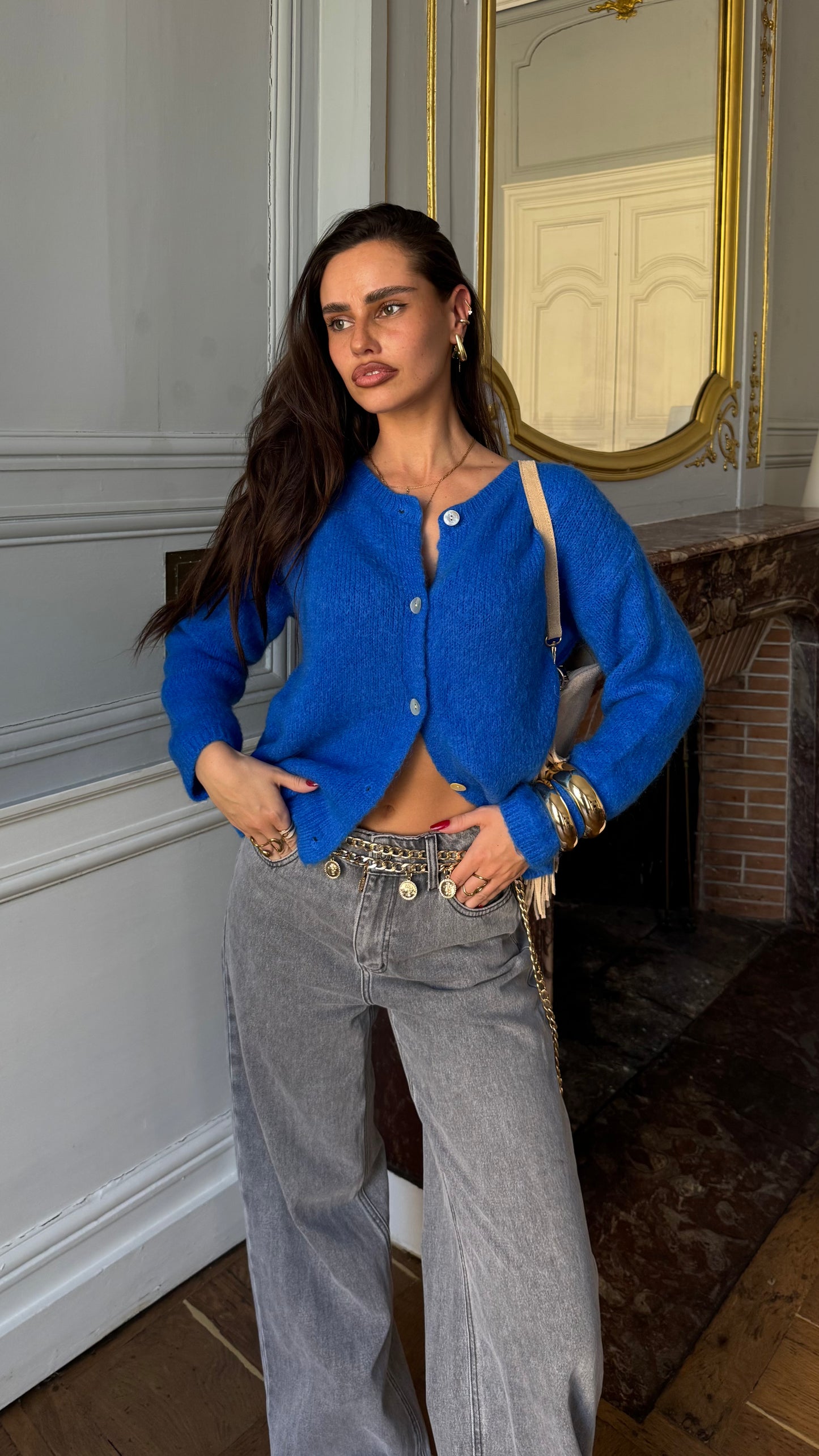 Cardigan SOHO Bleu roi 🇮🇹