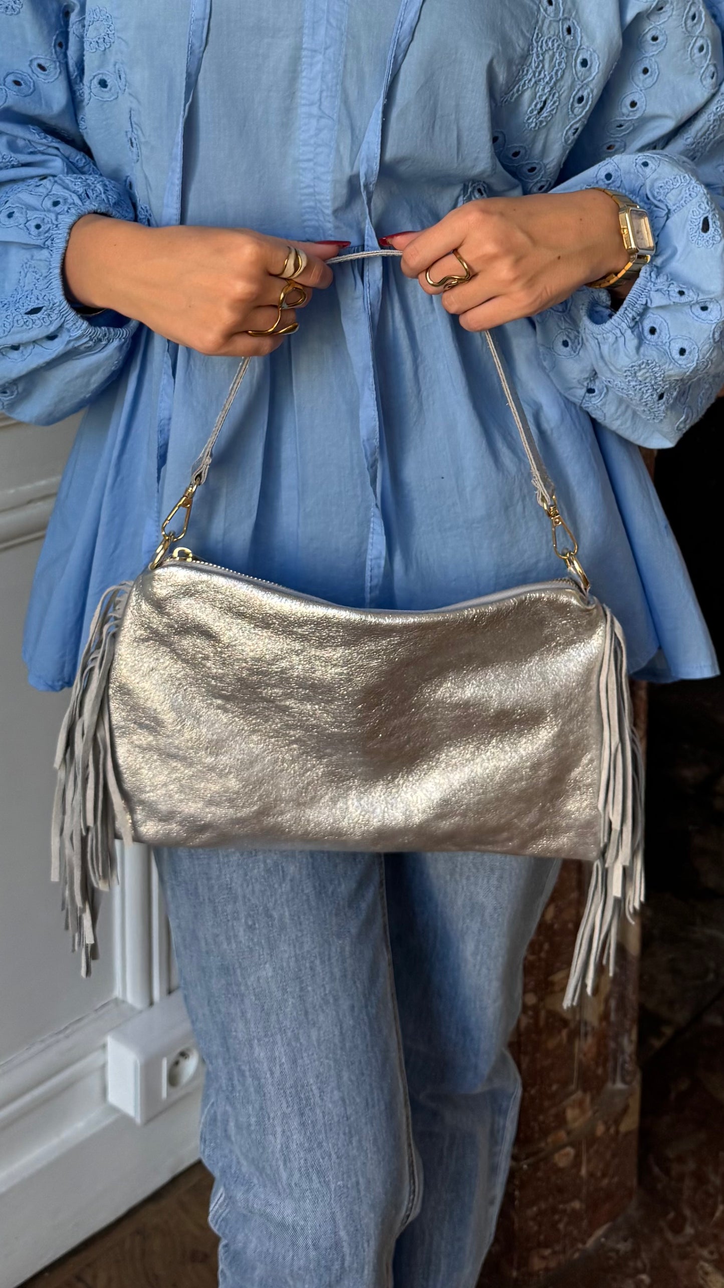 Sac SENA Argent 🇮🇹