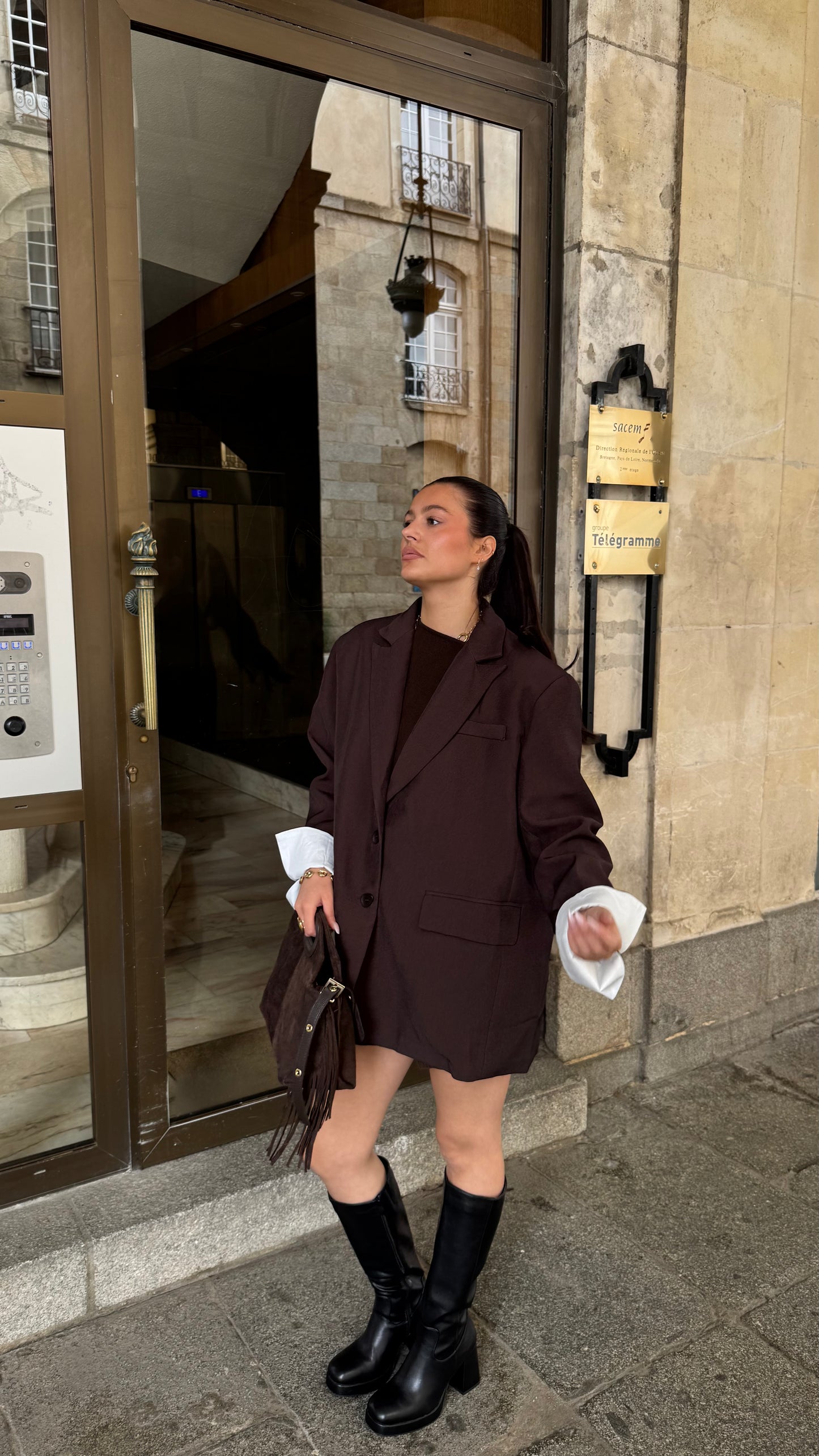 Sac NOOR daim Marron 🇮🇹