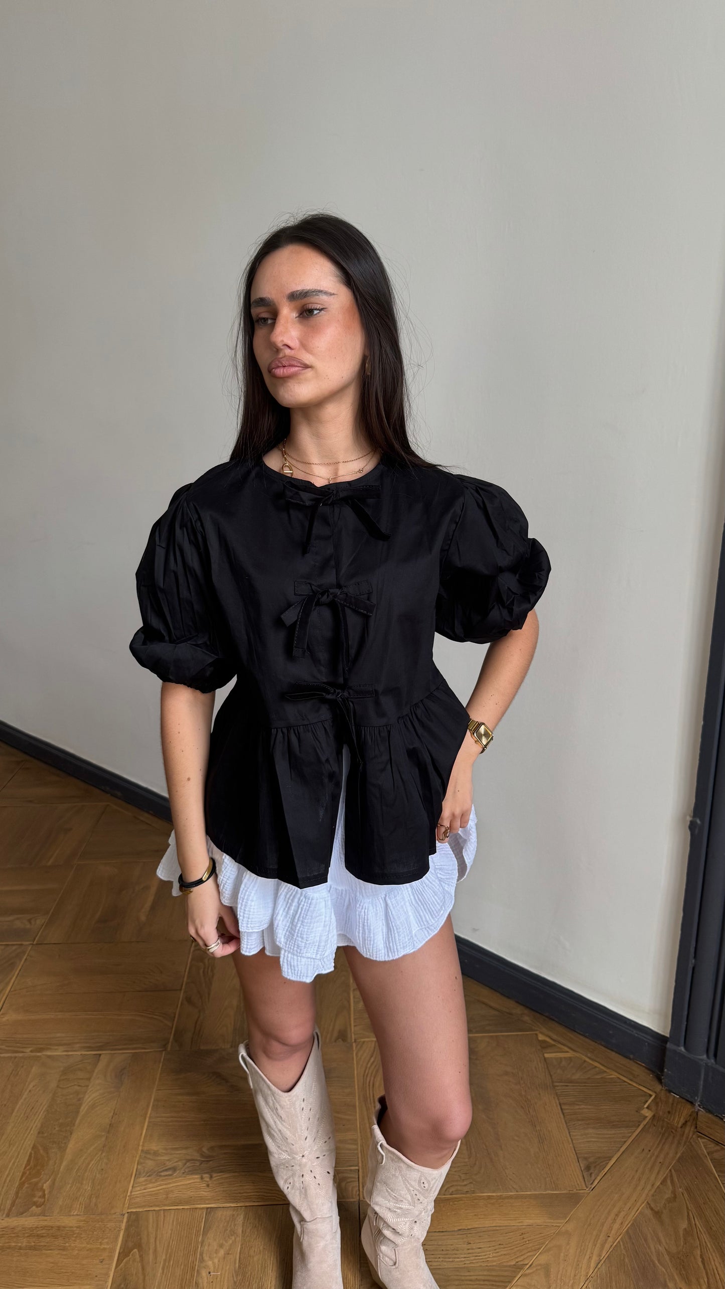 Blouse OLYMPE Noire 🇮🇹