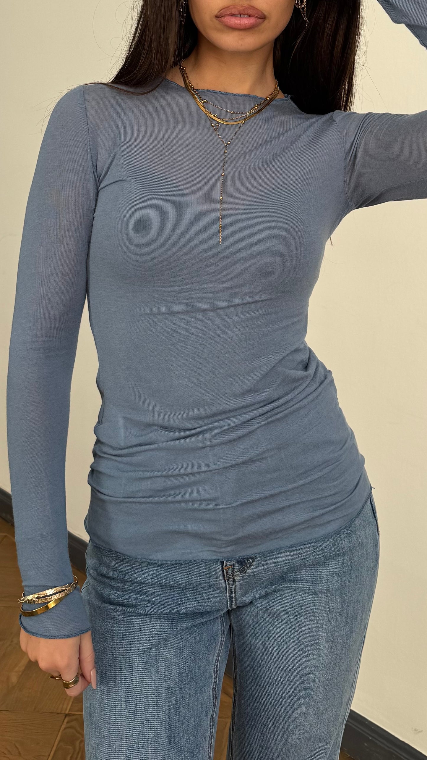 Top CLEAN GIRL bleu