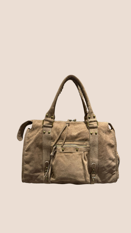 Sac DOLCE Oversize daim Taupe 🇮🇹