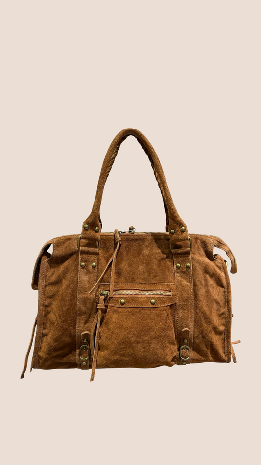 Sac DOLCE Oversize daim Camel 🇮🇹