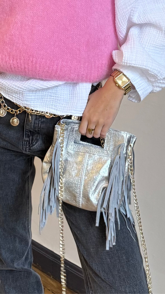 Sac à main AURA Argent🇮🇹