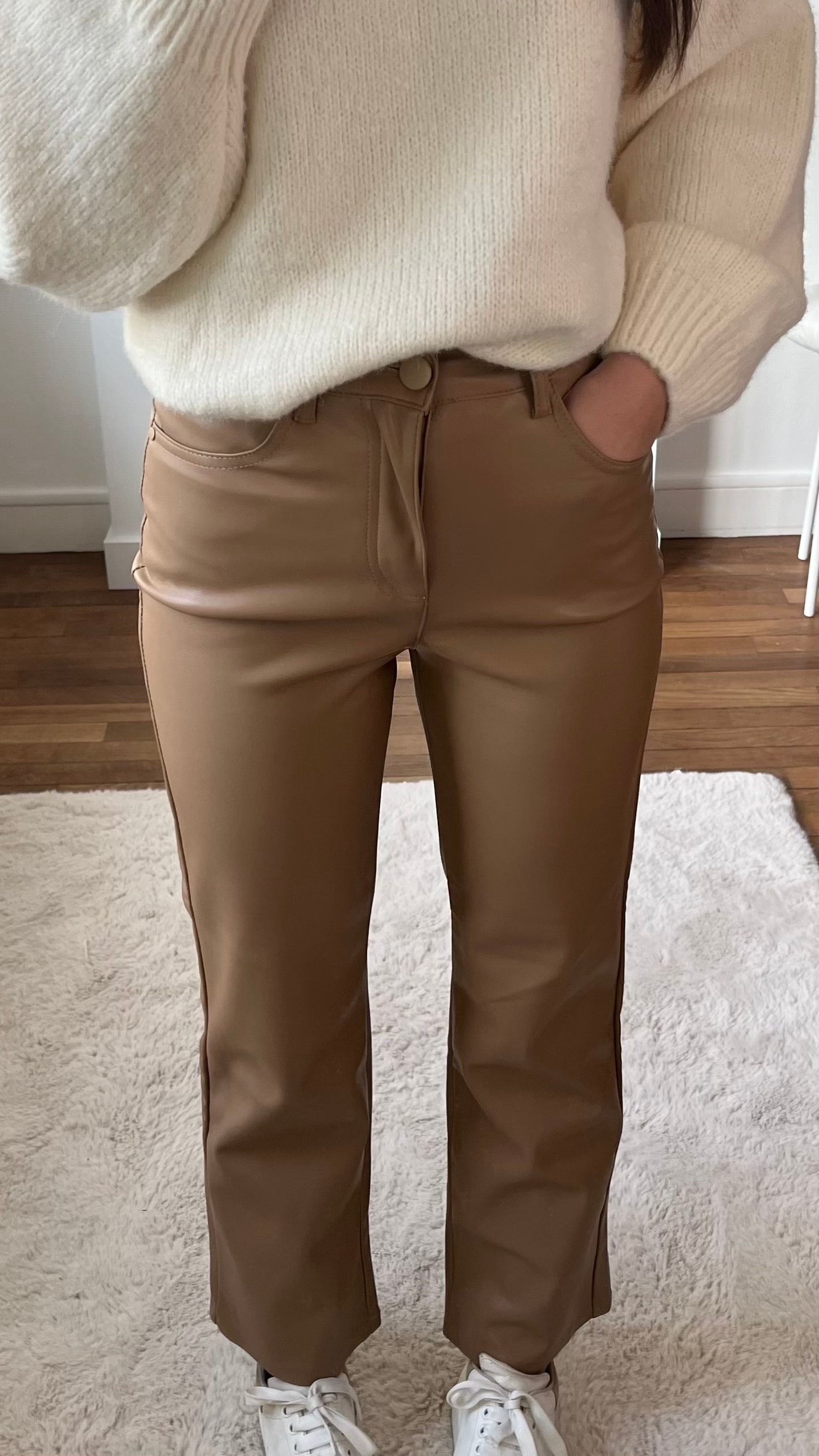 Pantalon simili cuir LUCKY GIRL