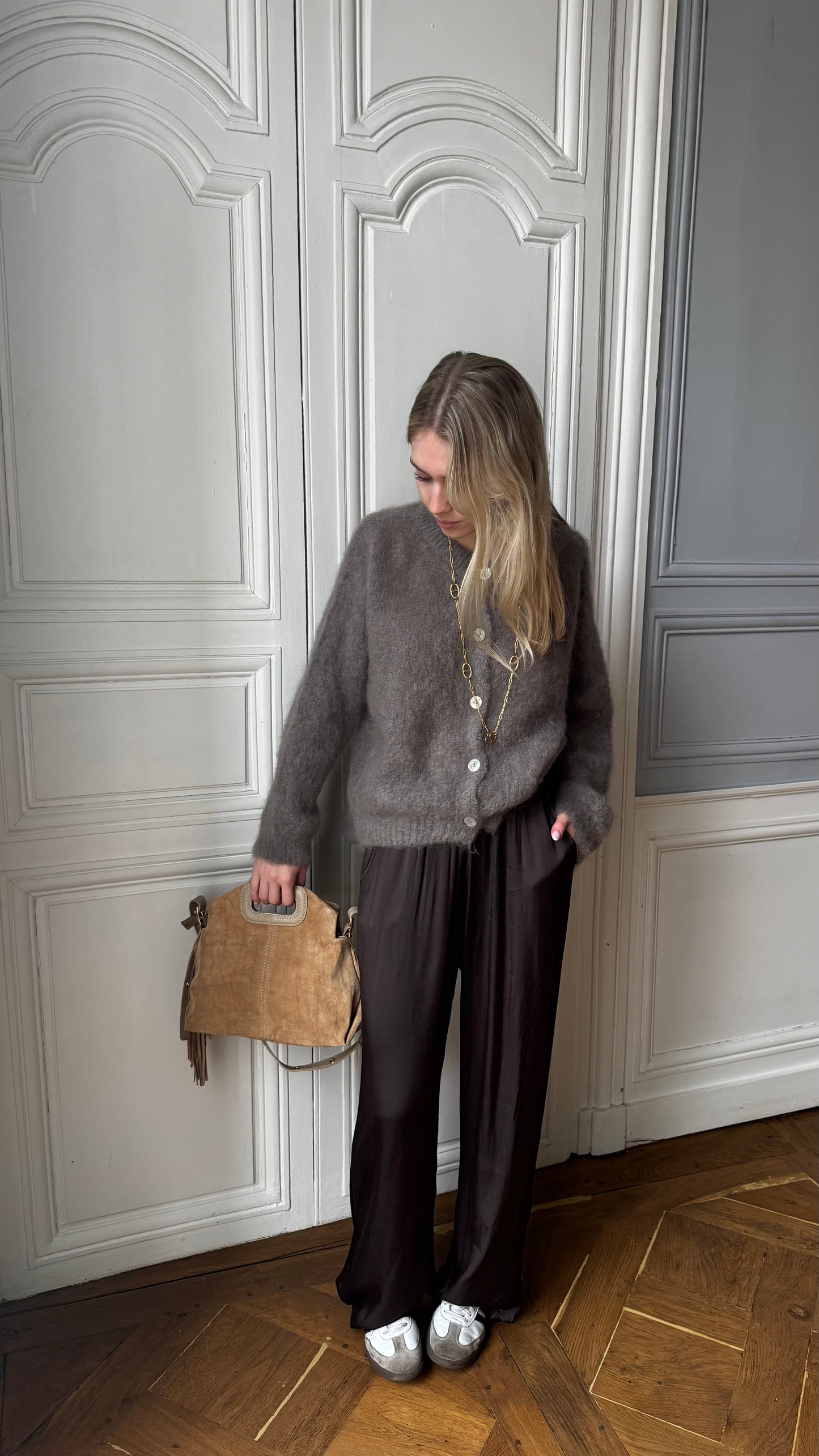 Cardigan AURORE taupe 🇮🇹