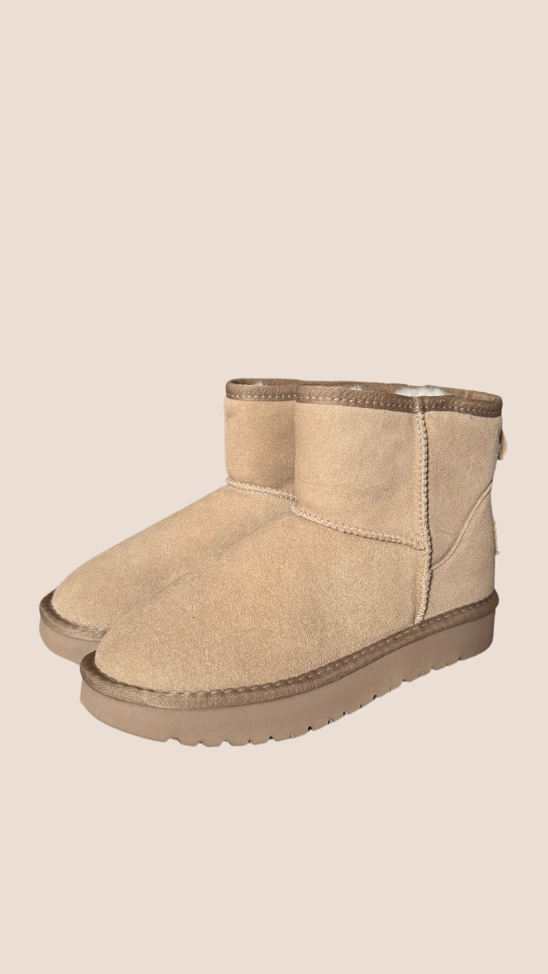 Boots cuir MAHONE beige