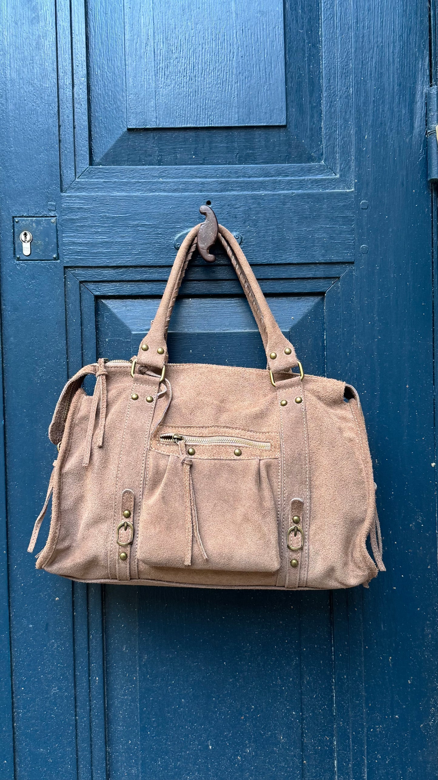 Sac DOLCE Oversize daim Taupe 🇮🇹