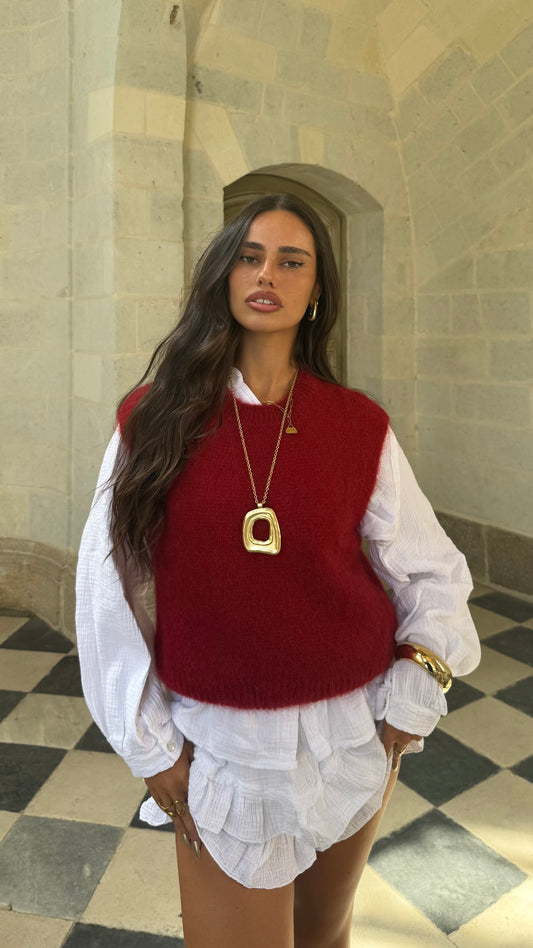 Pull ANGORA Rouge