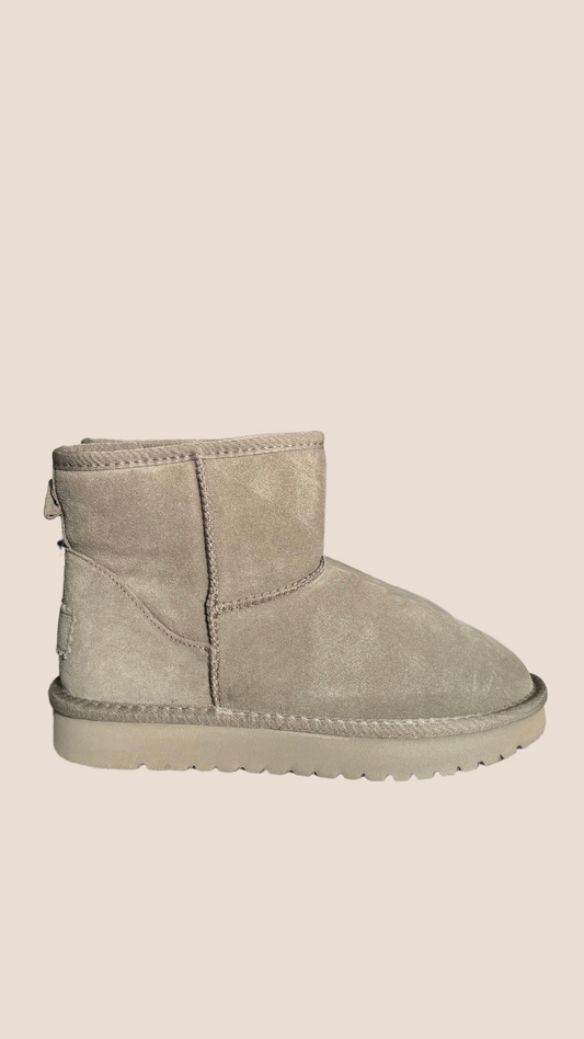 Boots cuir MAHONE taupe