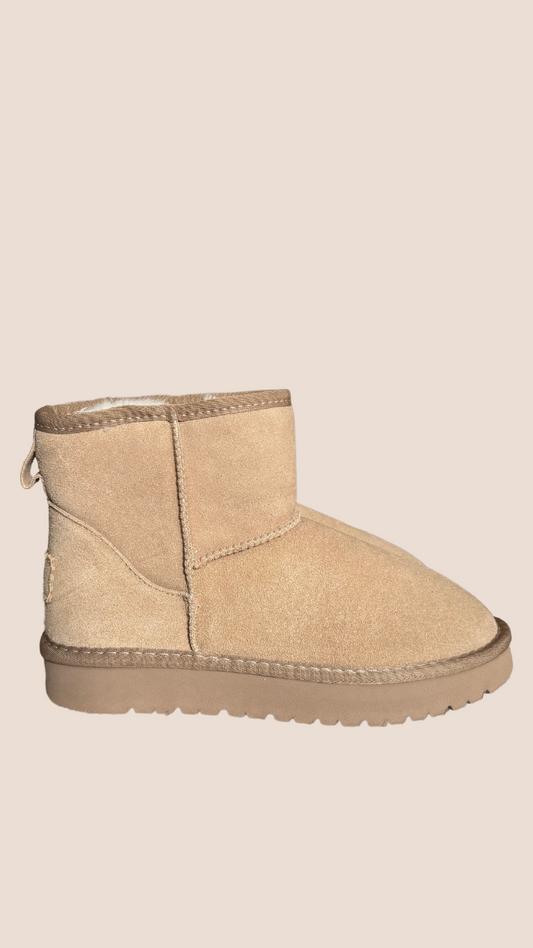 Boots cuir MAHONE Beige