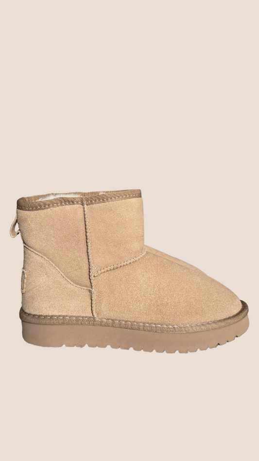 Boots cuir MAHONE beige